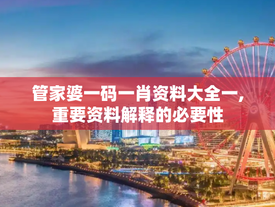 管家婆一码一肖资料大全一,重要资料解释的必要性