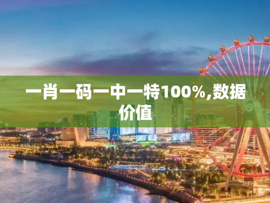 一肖一码一中一特100%,数据价值