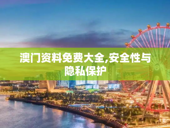 澳门资料免费大全,安全性与隐私保护