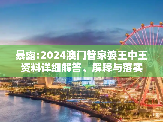 暴露:2024澳门管家婆王中王资料详细解答、解释与落实