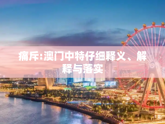 痛斥:澳门中特仔细释义、解释与落实