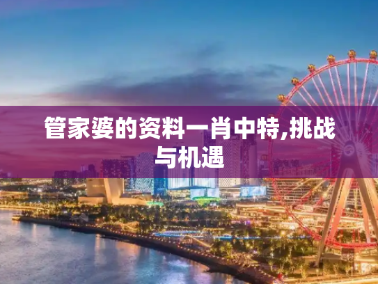 管家婆的资料一肖中特,挑战与机遇
