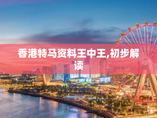 香港特马资料王中王,初步解读
