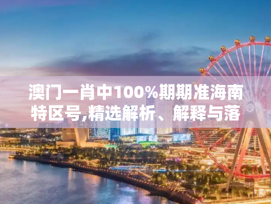 澳门一肖中100%期期准海南特区号,精选解析、解释与落实