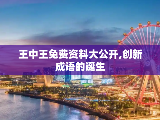 王中王免费资料大公开,创新成语的诞生