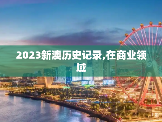 2023新澳历史记录,在商业领域