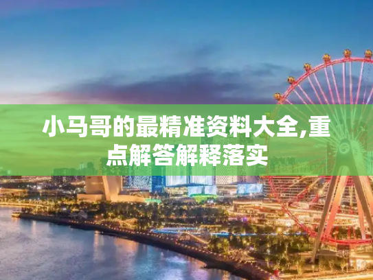 小马哥的最精准资料大全,重点解答解释落实