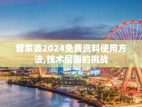 管家婆2024免费资料使用方法,技术层面的挑战