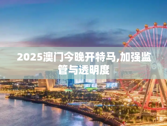 2025澳门今晚开特马,加强监管与透明度
