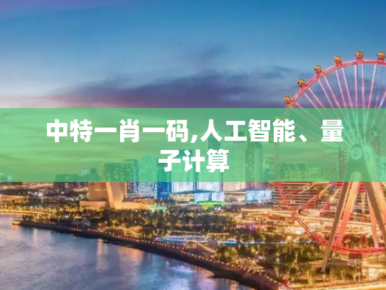 中特一肖一码,人工智能、量子计算