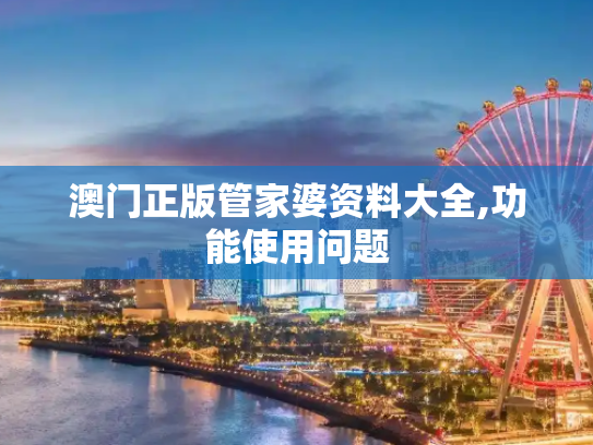 澳门正版管家婆资料大全,功能使用问题