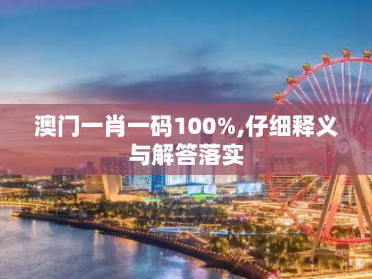 澳门一肖一码100%,仔细释义与解答落实