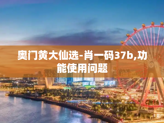 奥门黄大仙选-肖一码37b,功能使用问题