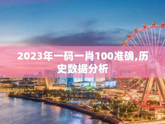 2023年一码一肖100准确,历史数据分析