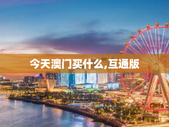 今天澳门买什么,互通版
