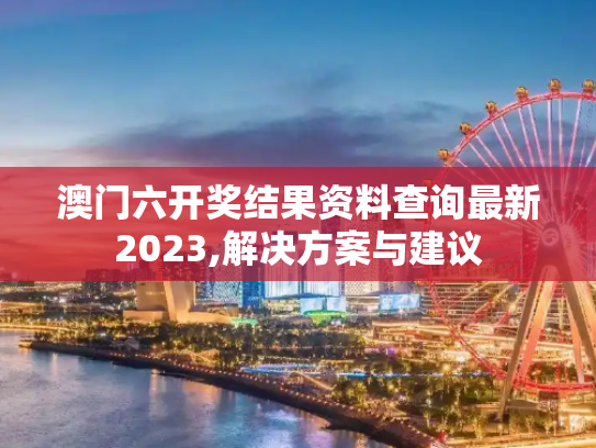 澳门六开奖结果资料查询最新2023,解决方案与建议