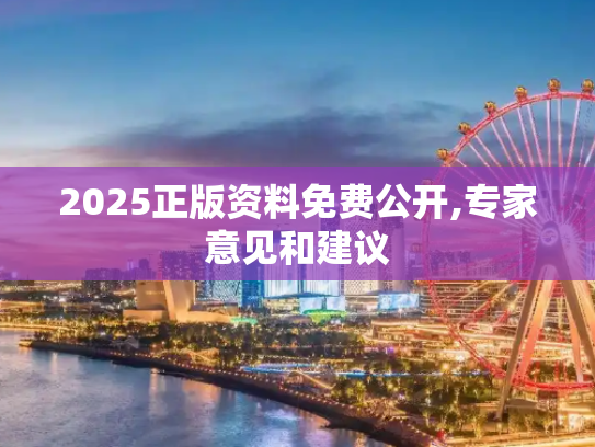 2025正版资料免费公开,专家意见和建议