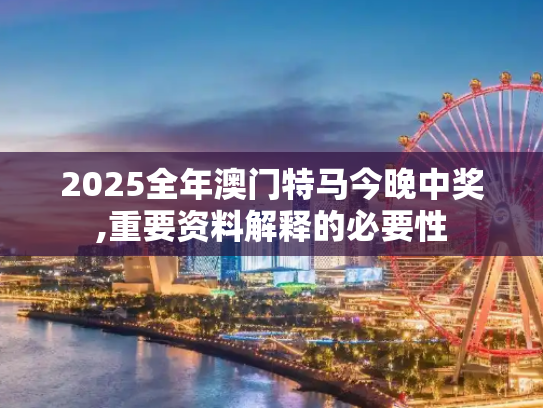2025全年澳门特马今晚中奖,重要资料解释的必要性