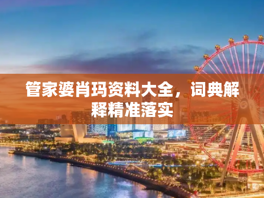 管家婆肖玛资料大全，词典解释精准落实